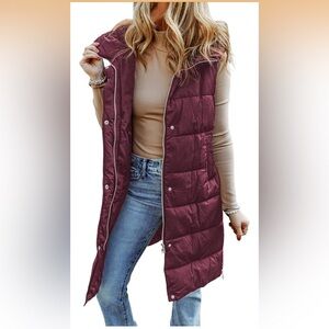 EVALESS Women Modern long puffer vest